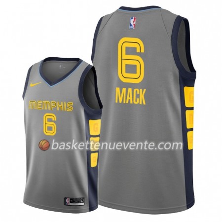 Maillot Basket Memphis Grizzlies Shelvin Mack 6 2018-19 Nike City Edition Gris Swingman - Homme